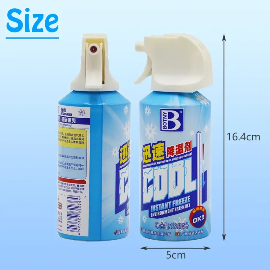 Instant Cooling Spray – 180ml Cool Ice Dry Spray, Fast-Acting Car & Body Cooling Mist, Spray for Summer Heat Relief - 1 pcs — photo 7