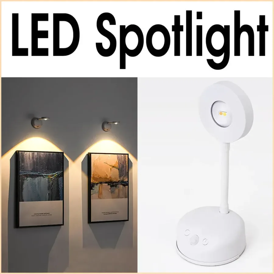 360 Recheargable Sensor LED Spotlight Adjustable - 2 Pcs β photo 5