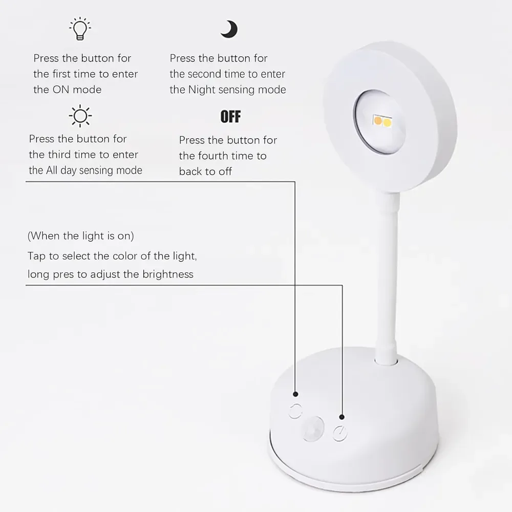 360 Recheargable Sensor LED Spotlight Adjustable - 4 Pcs — photo 4