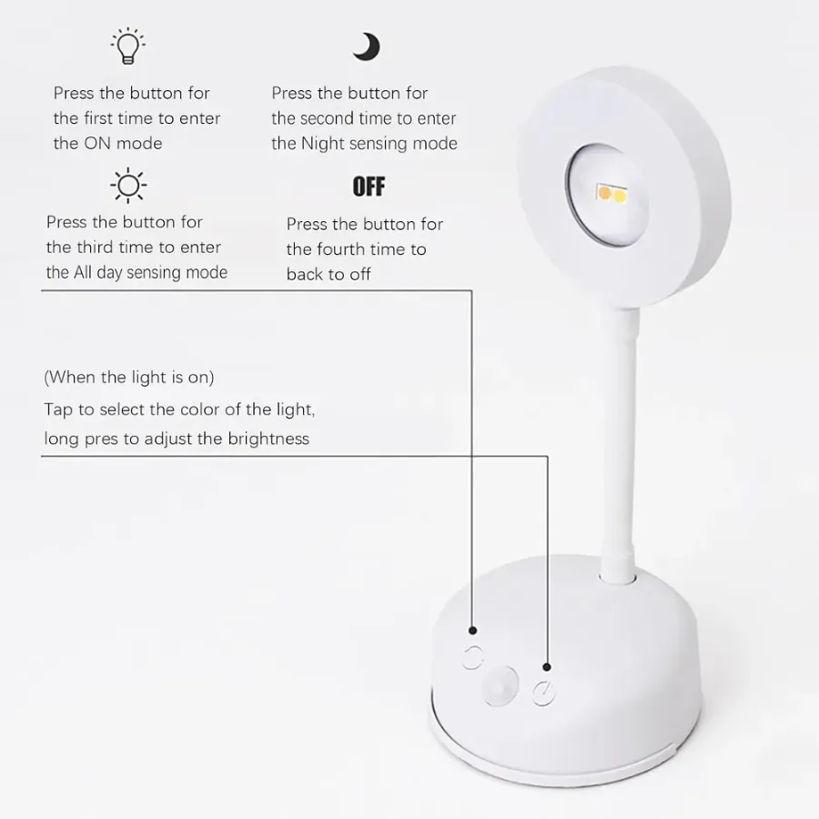 360 Recheargable Sensor LED Spotlight Adjustable - 4 Pcs β photo 4