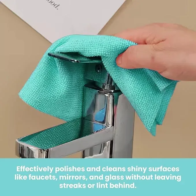 20 Pcs Microfiber Towel Reusable Magic Cleaning Cloth, Washable Multi-Use Cleaning Wipes - 2 Pcs β photo 2