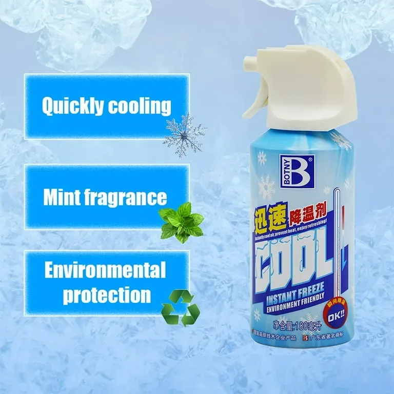 Instant Cooling Spray – 180ml Cool Ice Dry Spray, Fast-Acting Car & Body Cooling Mist, Spray for Summer Heat Relief - 2 pcs — photo 2
