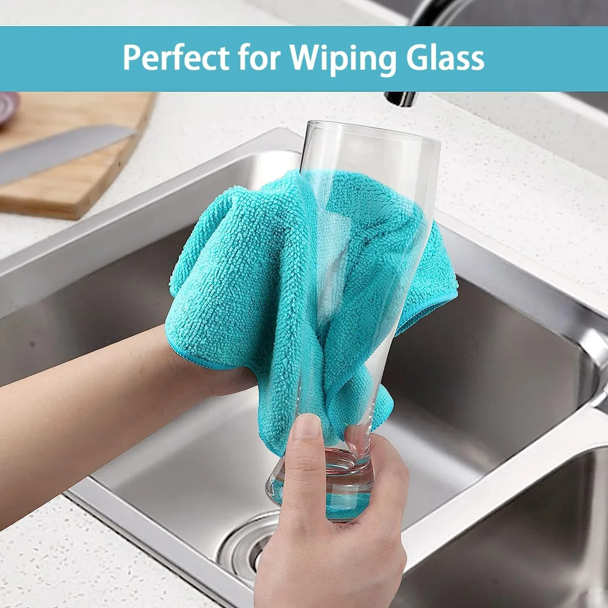 Microfiber Towels For Cleaning And Drying - Green — photo 4