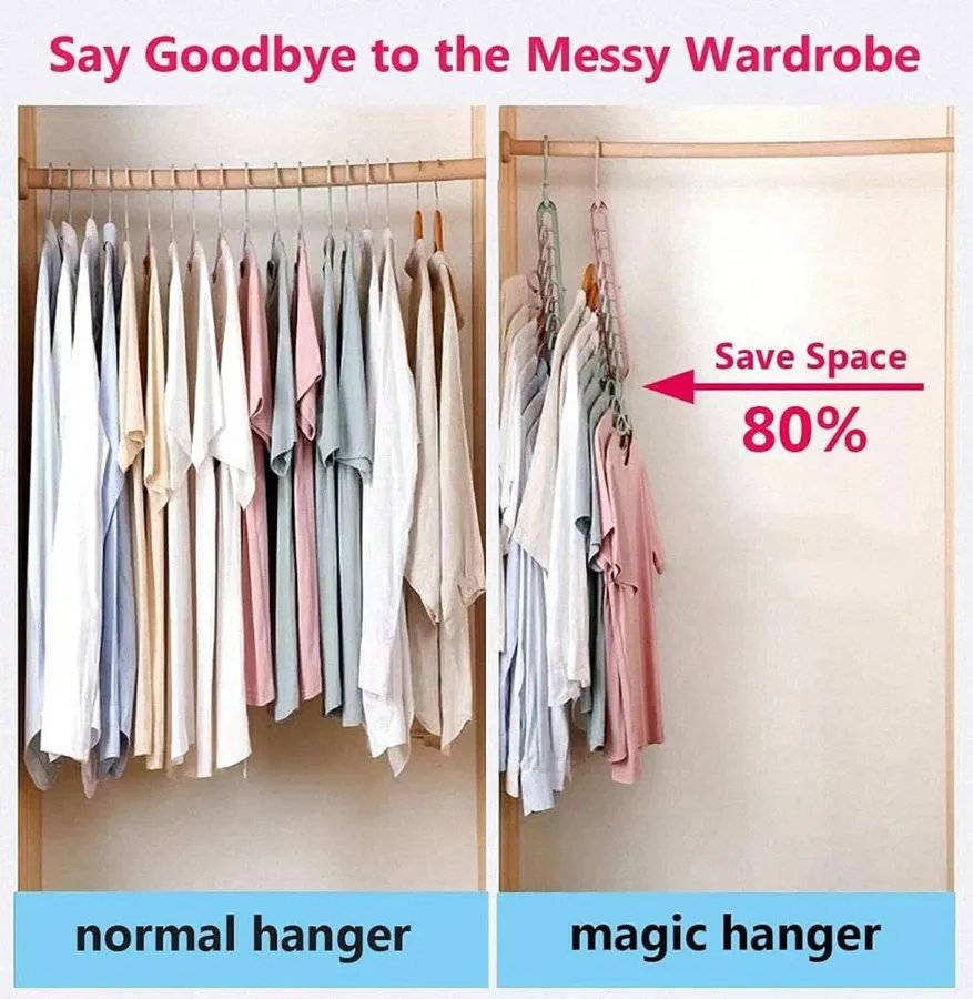 Space Saving Hangers Magic Clothes Hangers - Grey — photo 2