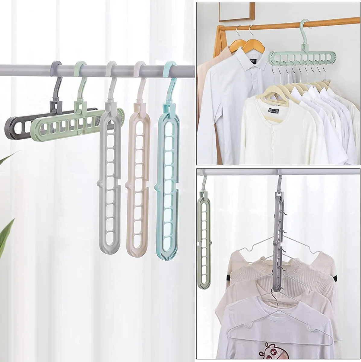 Space Saving Hangers Magic Clothes Hangers - Grey