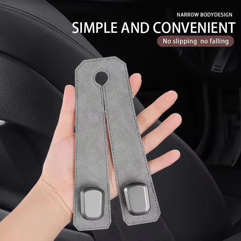 Leather Car Seat Hooks - Grey — photo 2