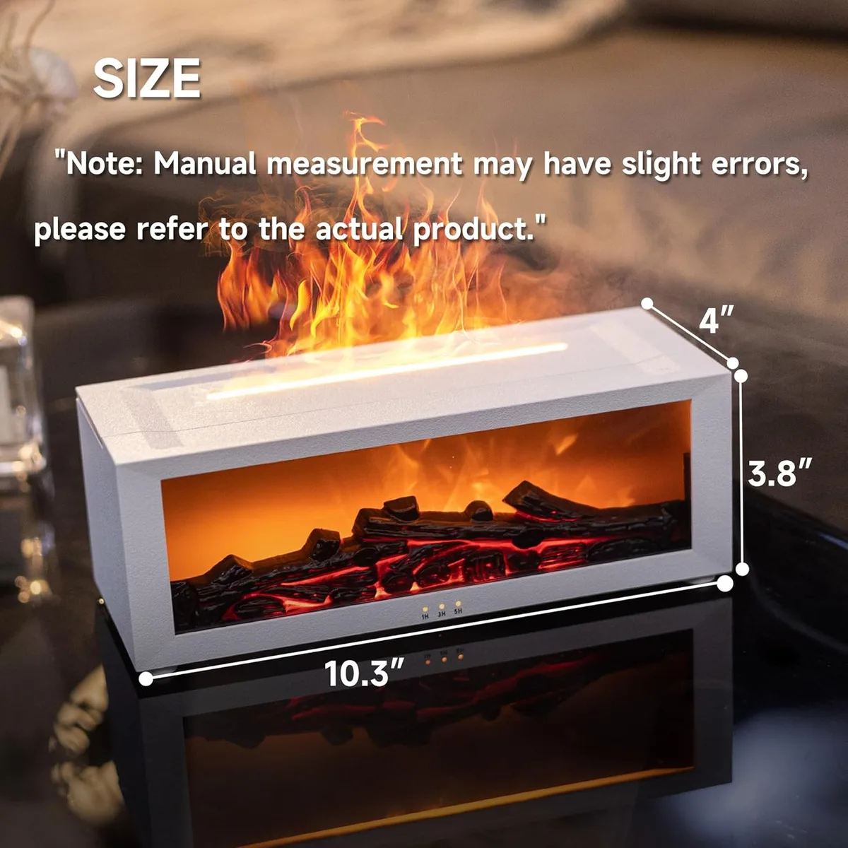 Flame Fire place Diffuser, Vintage Fireplace Aromatherapy Diffuser Humidifier - Black — photo 7