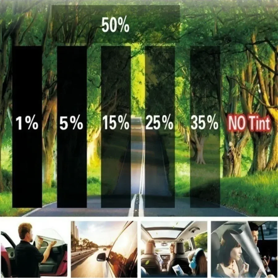 300x50cm Car Fumee Window Tint Film Roll Sun Protection - 15% 300x50 — photo 3