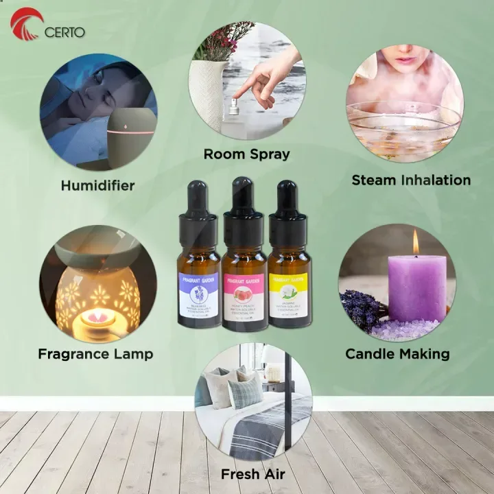Fragrant Garden Water Soluble Fragrance Essential Oil 10ML Aroma Air Purifier Diffuser Humidifier - Green lemon β photo 3