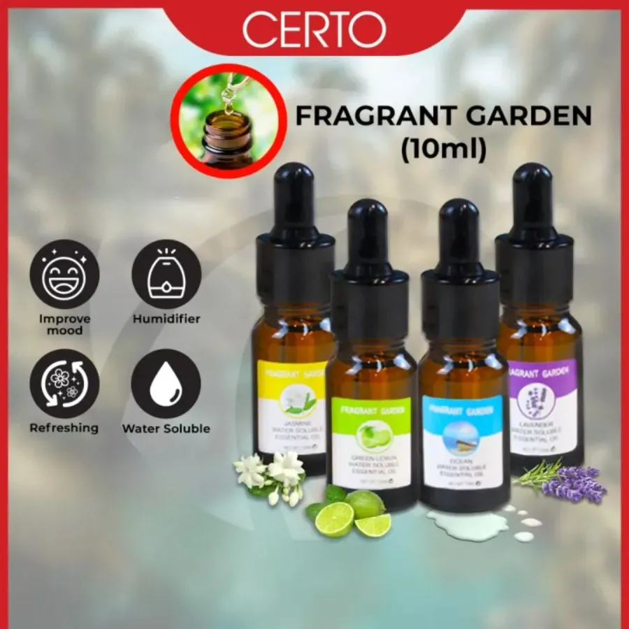 Fragrant Garden Water Soluble Fragrance Essential Oil 10ML Aroma Air Purifier Diffuser Humidifier - Healton