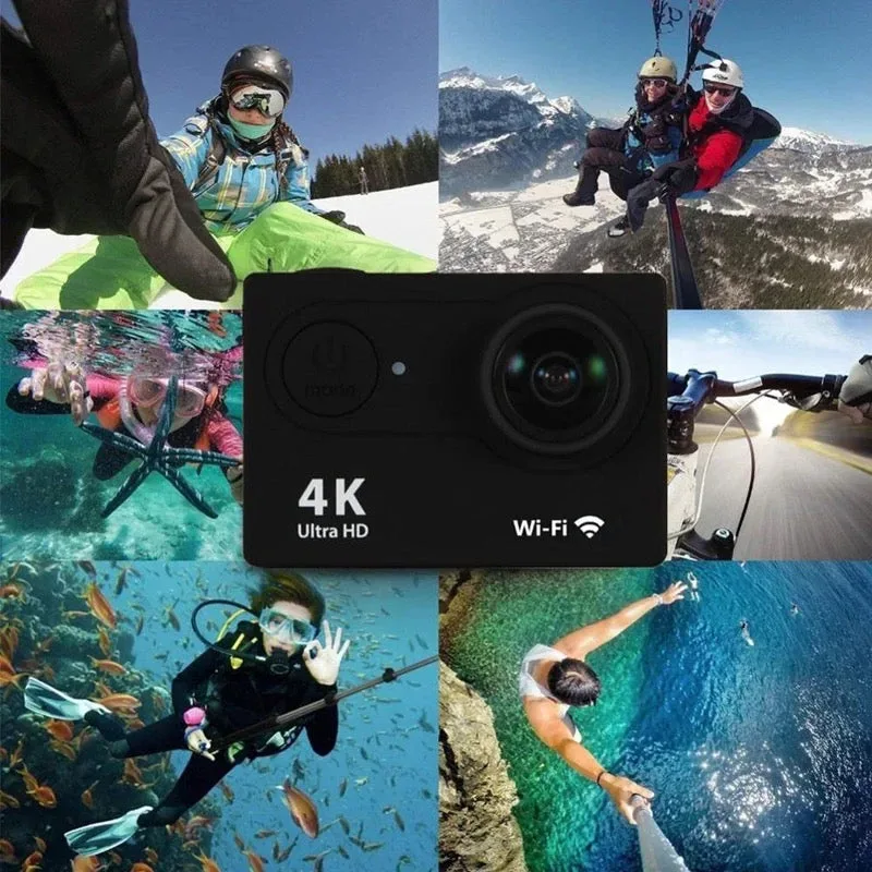 HD Waterproof Sport Action Camera 1080P/60FPS WiFi 2.0" 170D - Yellow β photo 7