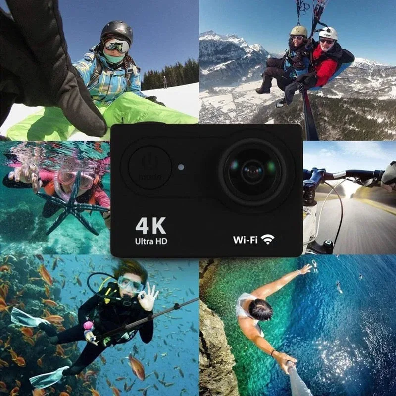 HD Waterproof Sport Action Camera 1080P/60FPS WiFi 2.0" 170D - Bronze β photo 7