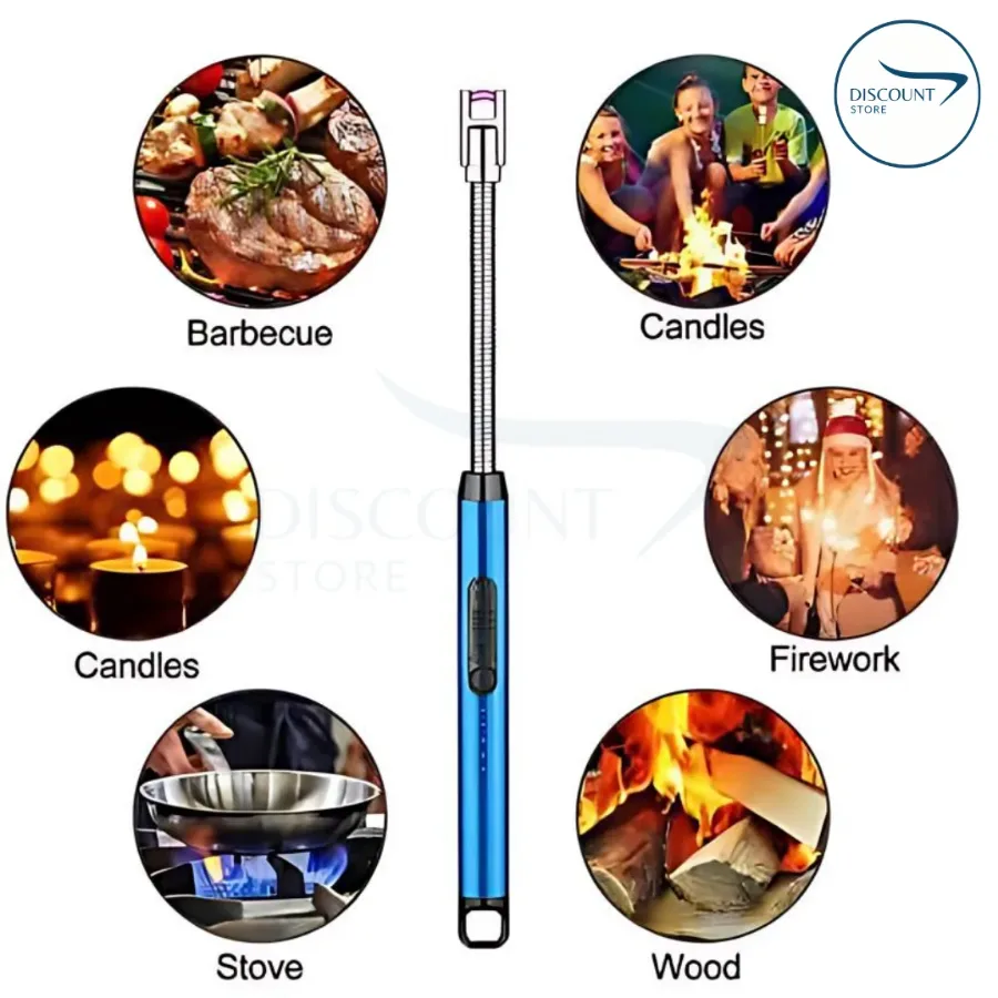Rechargeable Electric Lighter, Windproof, Flexible Neck - Gold — photo 5