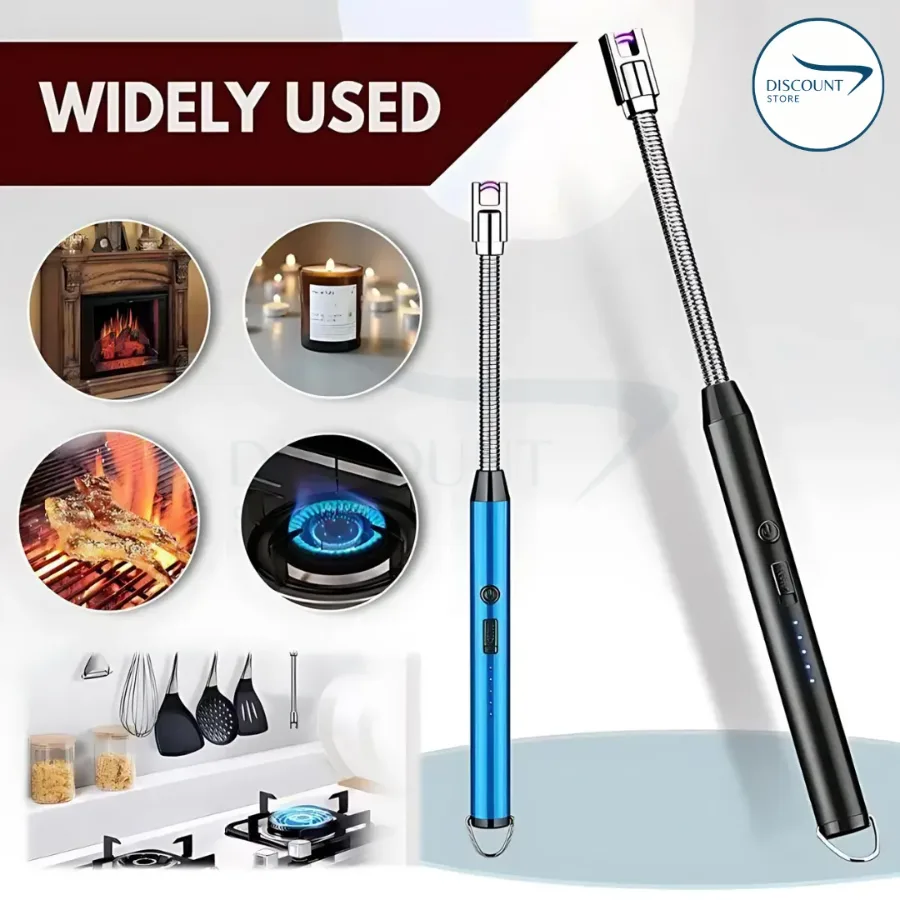 Rechargeable Electric Lighter, Windproof, Flexible Neck - Blue — photo 4