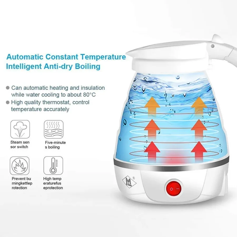 Foldable Travel Kettle - White β photo 3