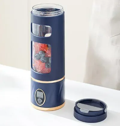 Portable Blender with Digital Display, Smoothie Juicer Cup - Pink β photo 4