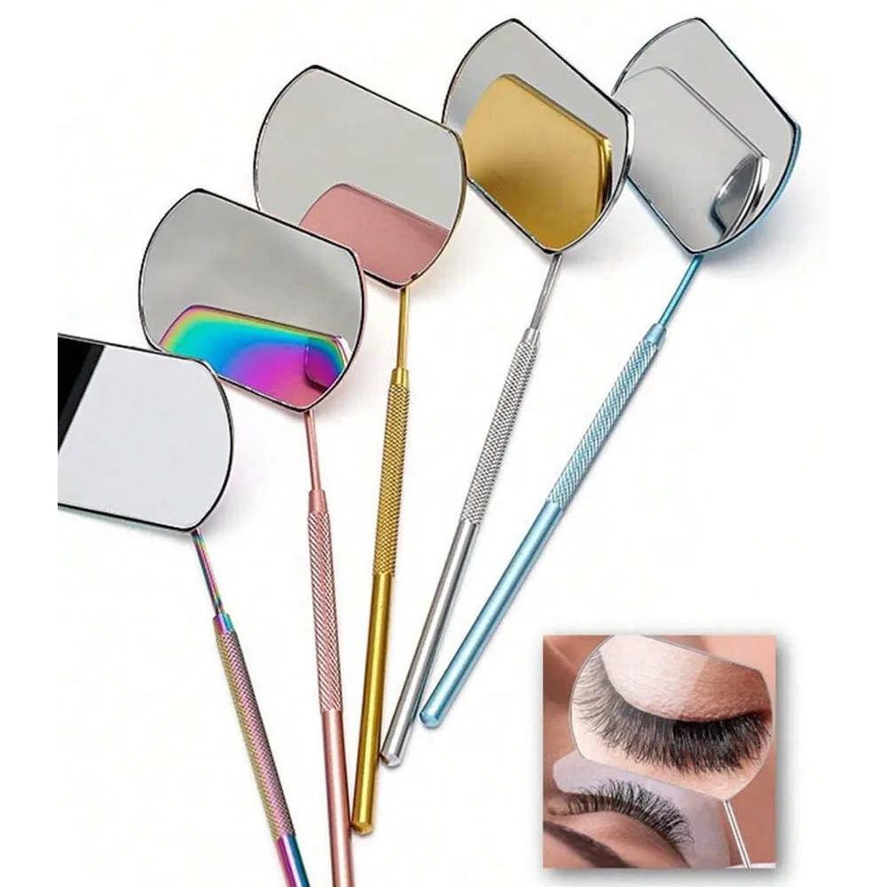 Stainless Steel Eyelash Mirrors - silver
