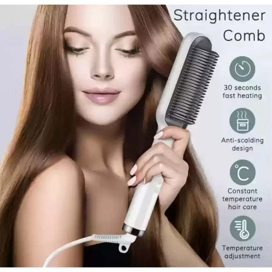 Hair Straightener comb for women & men - Red