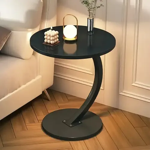Round Side Table - Brown wood — photo 2