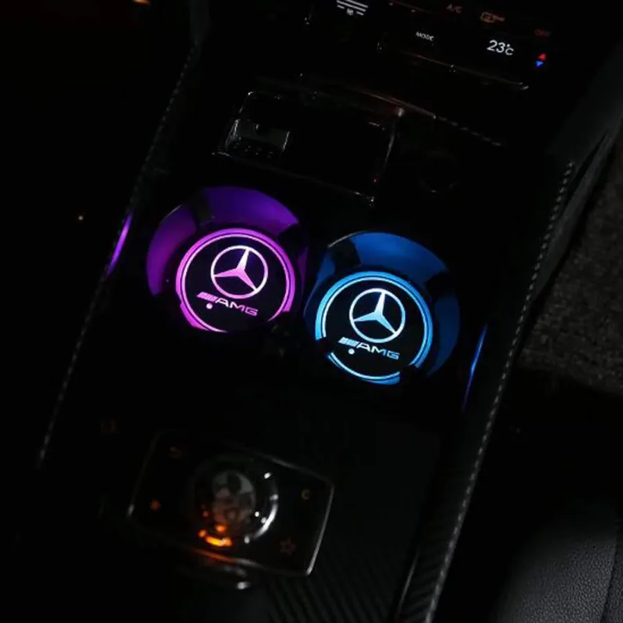 Car LED Light Cup Mat – 7 Color Atmosphere Pad - Toyota — photo 6