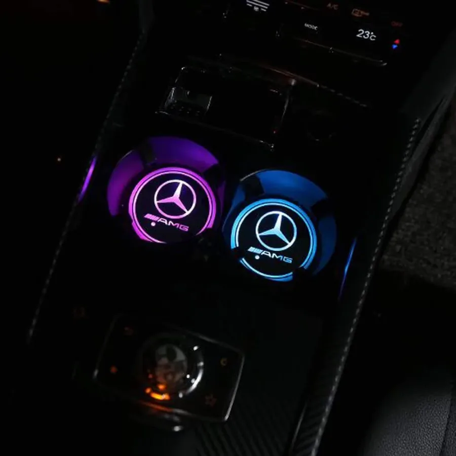 Car LED Light Cup Mat – 7 Color Atmosphere Pad - Chevrolet — photo 6