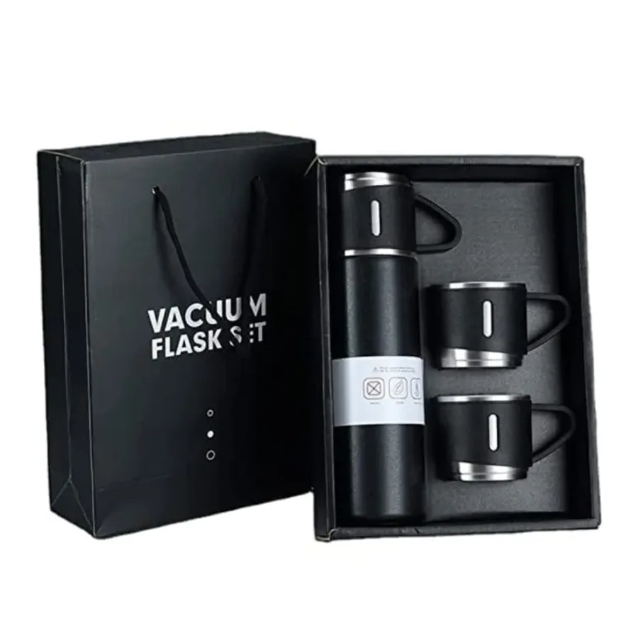 Thermos With Cups Double Wall Stainless Steel 500ml Vacuum Flask - Light green β photo 7