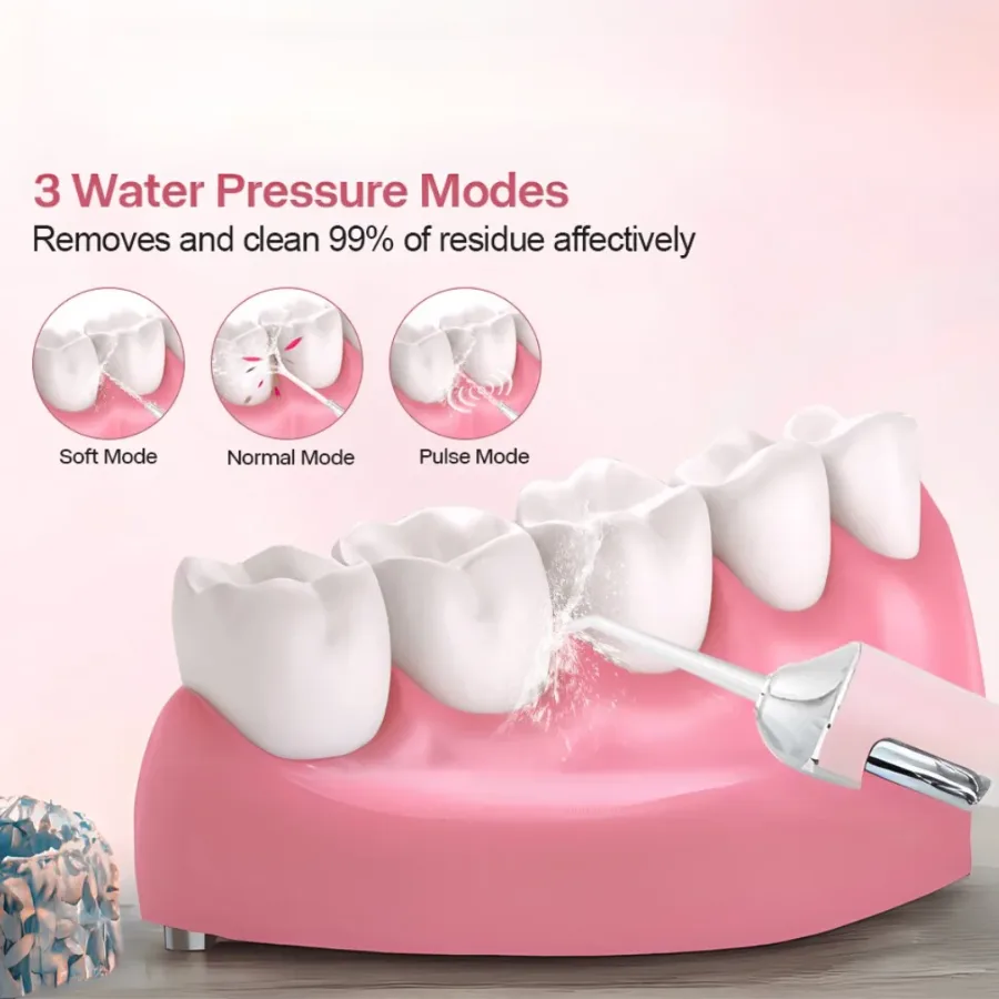 Professional Oral Irrigator for Teeth & Gums with 4 Jet Tips, 3 Modes & 360° Rotation , Water Dental Flosser - Black — photo 4