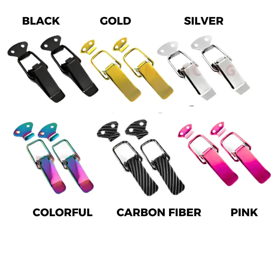 2PCS Colorful Stainless Steel Bumper Quick Release Fasteners – Universal Front & Rear Car Clips - Pink — photo 7