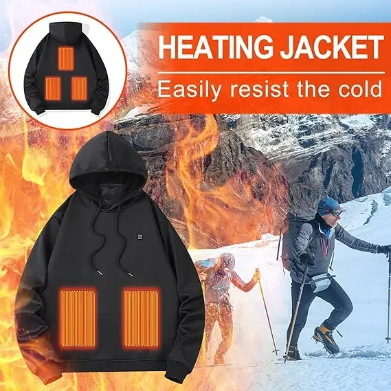 Self-Heating Hoodies for Men Women - Black / XL — photo 2