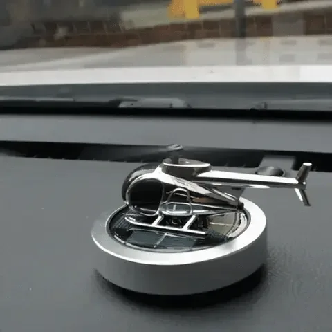 Solar Powered Helicopter Car Air Freshener Rotating Aromatherapy Diffuser for Car, Home & Office - Army — photo 2