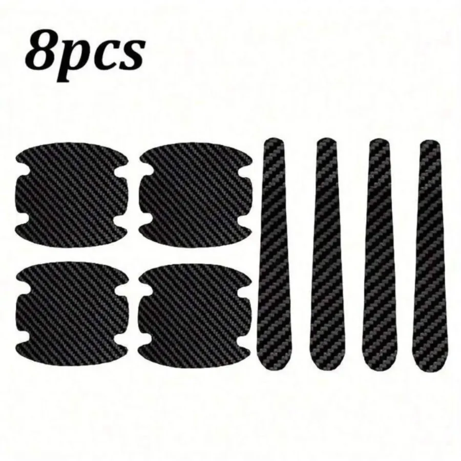 8PCS/SET Carbon Fiber Car Door Handle Protector Cover Inner Bowl Anti Scratch Sticker - Nissan — photo 10