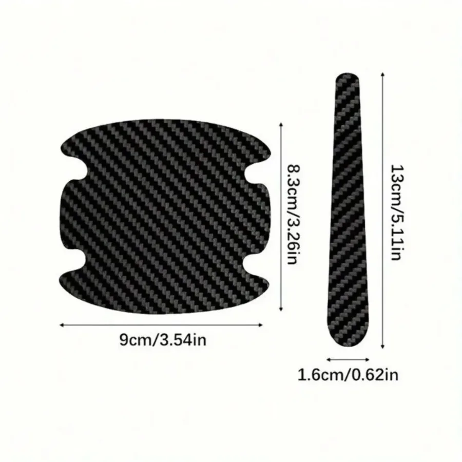 8PCS/SET Carbon Fiber Car Door Handle Protector Cover Inner Bowl Anti Scratch Sticker - Honda — photo 9