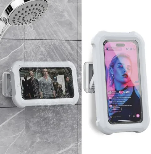 Shower Phone Holder [360° Rotation], Waterproof Wall Mount Shower Phone Case - Green