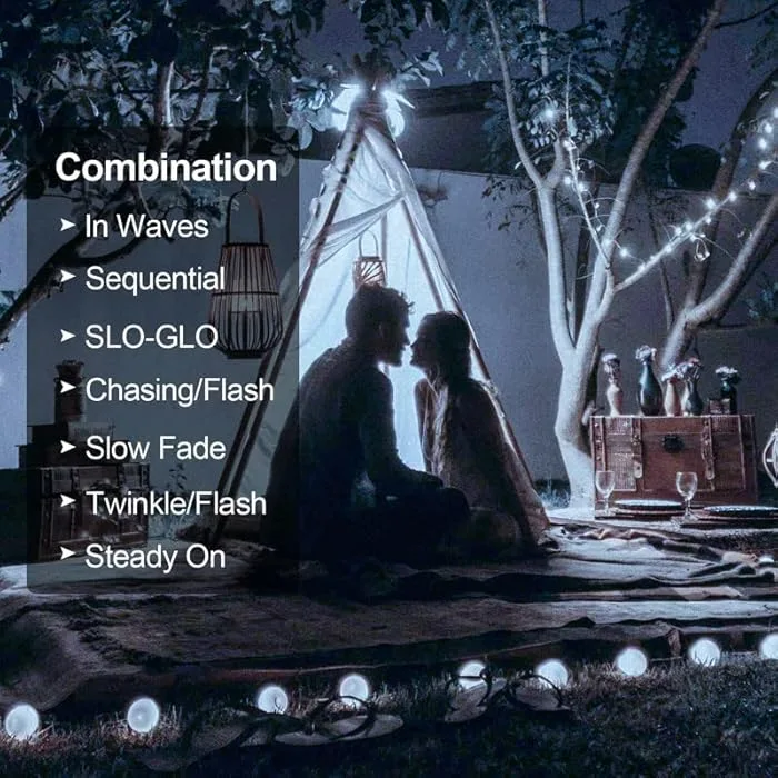 String Lights, 1 Pack Outdoor String Light 50 LED Waterproof Christmas - Colorful light — photo 3