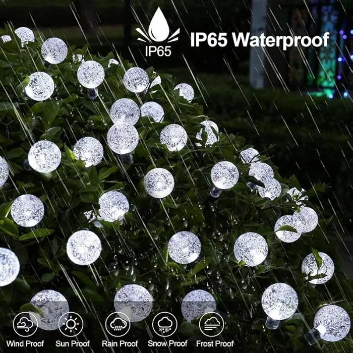 String Lights, 1 Pack Outdoor String Light 50 LED Waterproof Christmas - Colorful light β photo 4