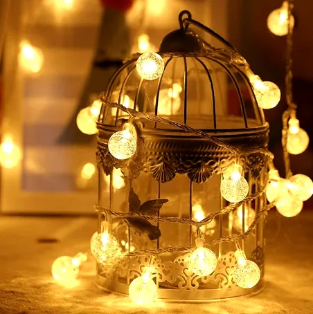 String Lights, 1 Pack Outdoor String Light 50 LED Waterproof Christmas - Colorful light — photo 6