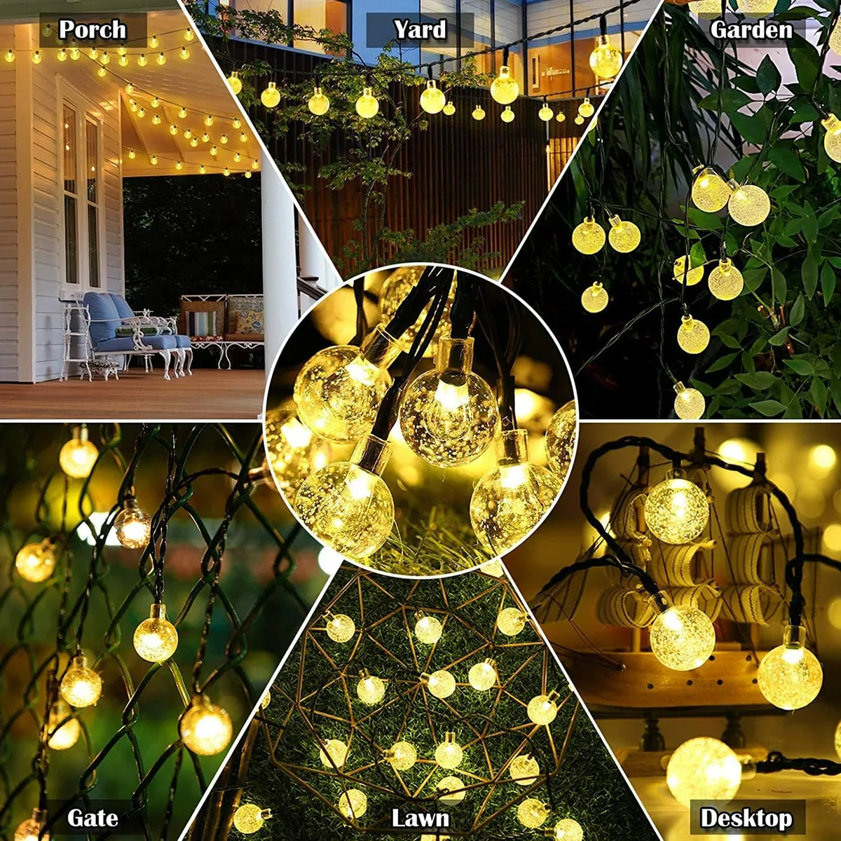 Solar String Lights, 1 Pack Outdoor String Light 50 LED 5 Meter Waterproof Solar Powered Christmas - Colorful light β photo 4