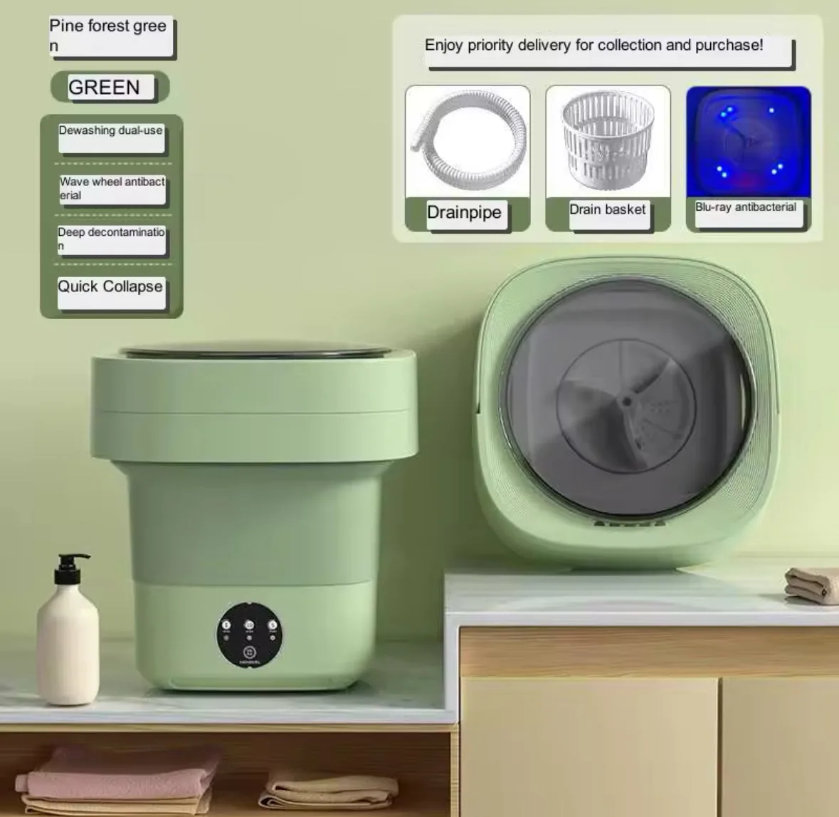 Folding Washing Machine - Purple / 1 β photo 5