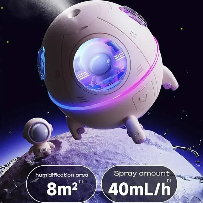 Astronaut Spaceship Aromatherapy Air Humidifier Purifier - Pink — photo 3