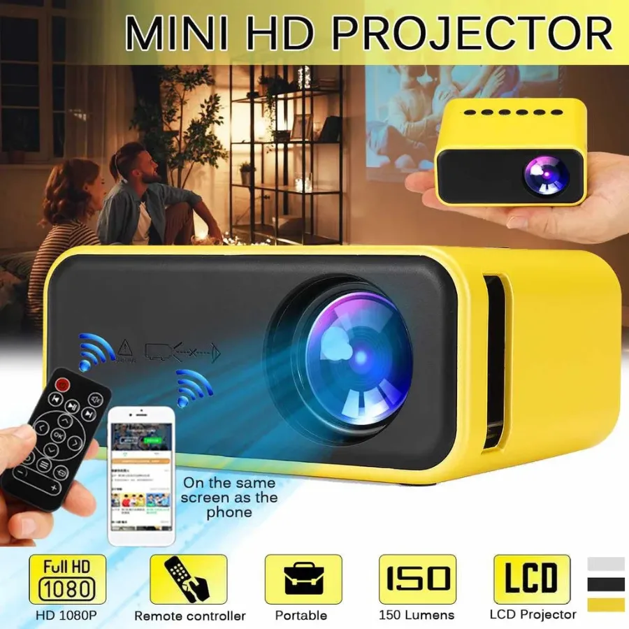 2024 New Home Cinema Mini Projector - Black