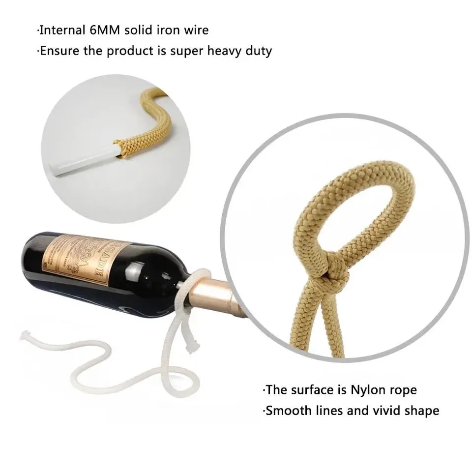 Wine Holder White Rope Or Metail Chain - Bronze Chain — photo 5
