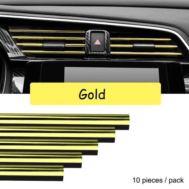 10pcs Car Air Conditioner Grill Decoration Strips Ac - Silver — photo 10