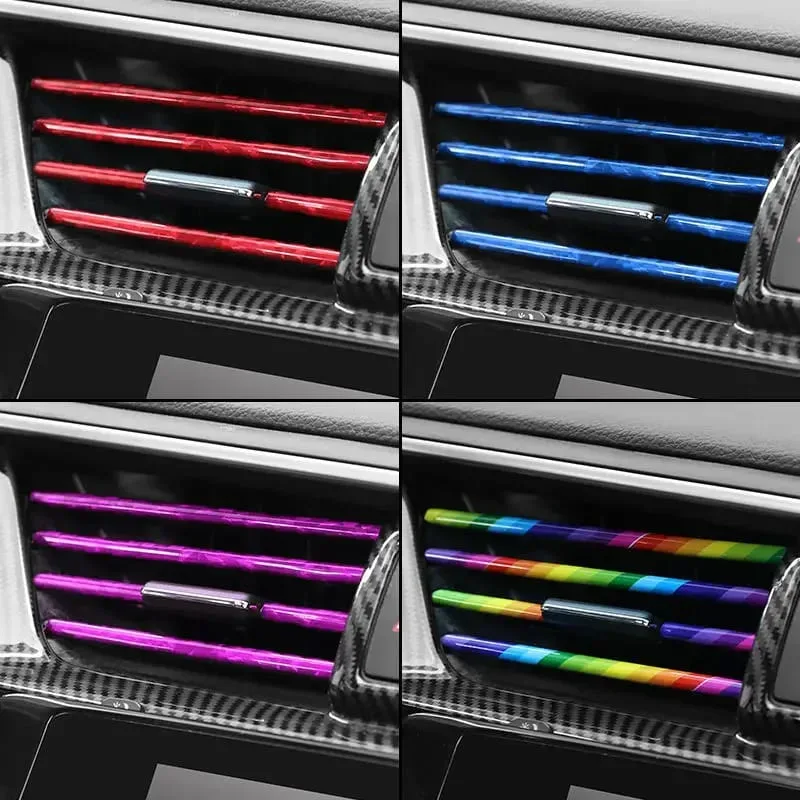 10pcs Car Air Conditioner Grill Decoration Strips Ac - Gold β photo 4
