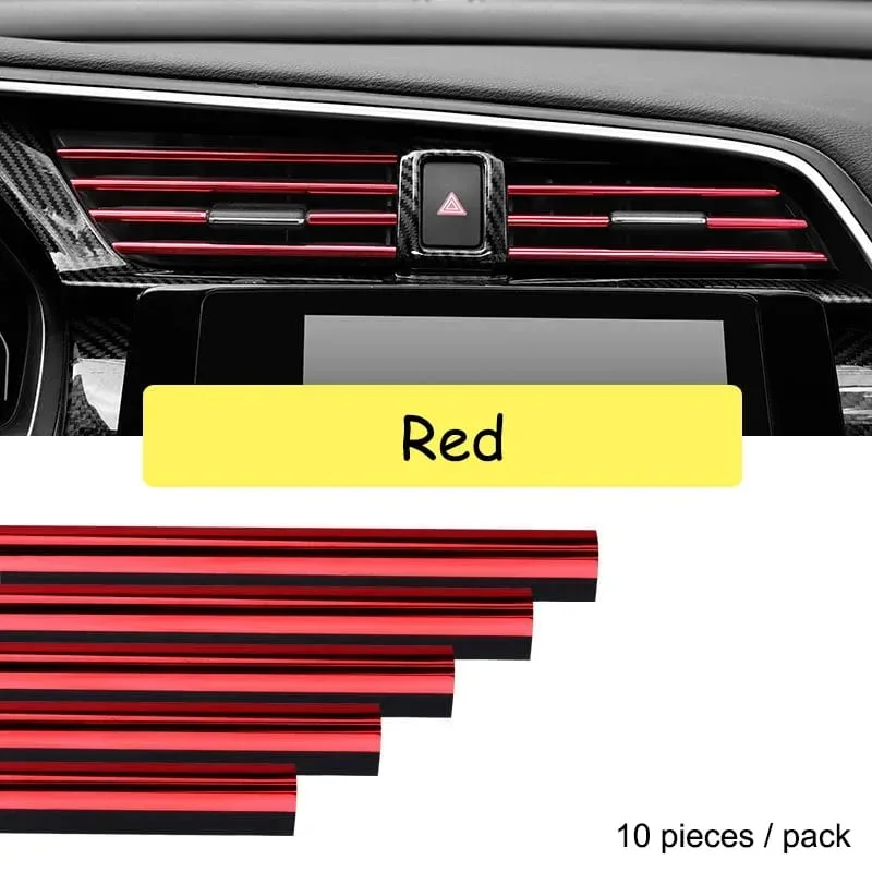10pcs Car Air Conditioner Grill Decoration Strips Ac - Green — photo 6