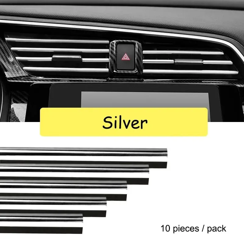 10pcs Car Air Conditioner Grill Decoration Strips Ac - Green — photo 7