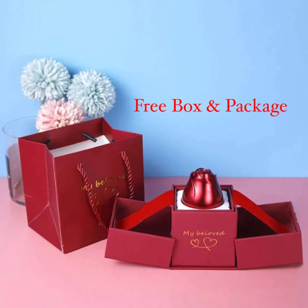 Necklace With Rose Box With Free Bag, I Love You In 100 Languages - Golden heart necklace — photo 6