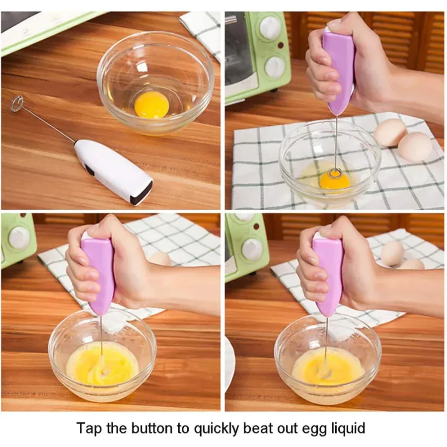 Handheld Electric Coffee Mixer Stirrer Milk Frother - Blue β photo 3