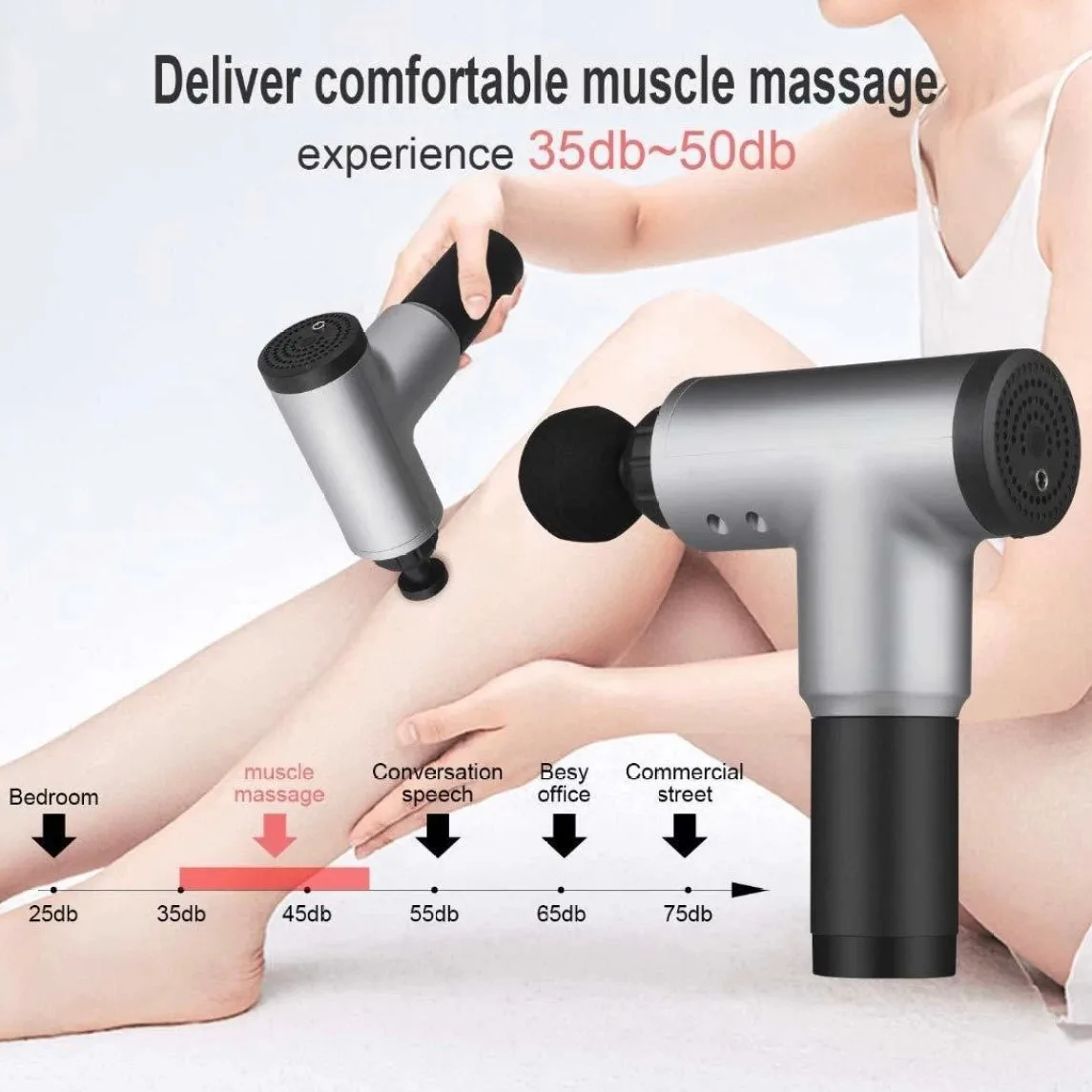 6 Levels Massage Gun - Silver β photo 5