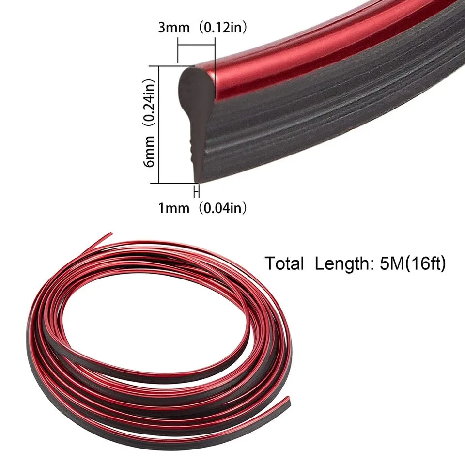 5 Meter Car Interior & Exterior Decoration Trim Strip line Dashboard - Silver β photo 4