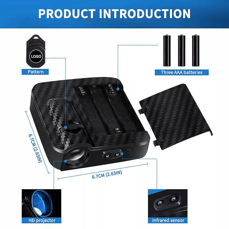 2PCS Car Door Logo Light Projector For All Car With Sensor - Peugeot — photo 4